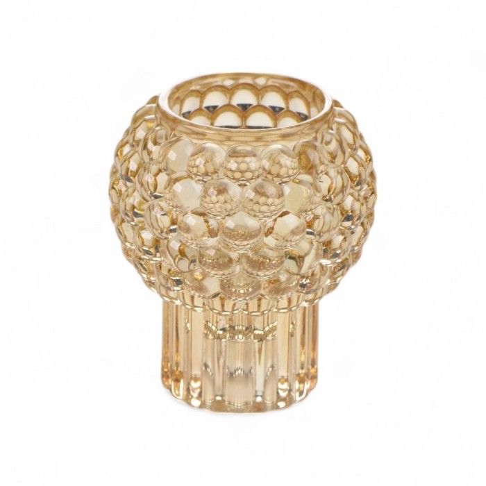 PCANDELA VETRO 9X7CM 5ASS